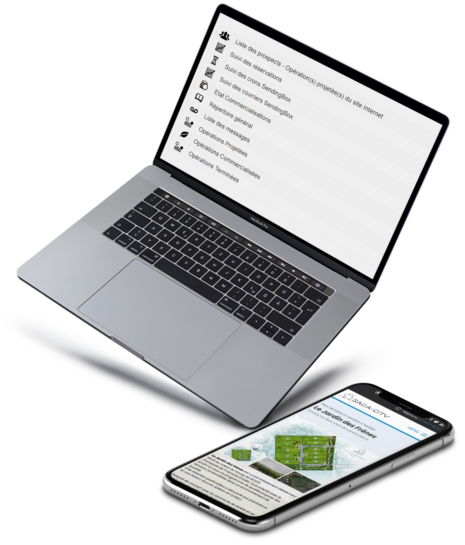 Loticom site web amenageur lotisseur, logiciel web de suivi clients pour aménageur lotisseur