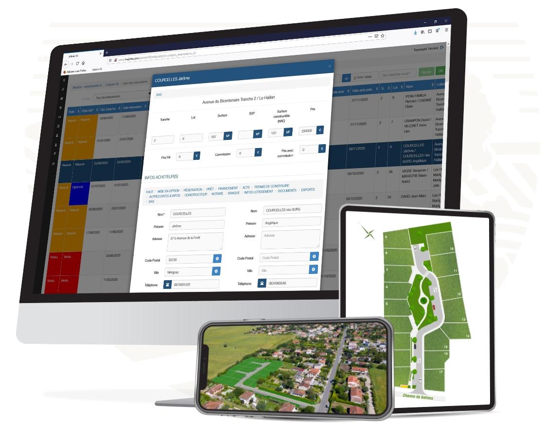 site web lotissement et terrain a batir. Suivi commercial aménageurs lotisseurs